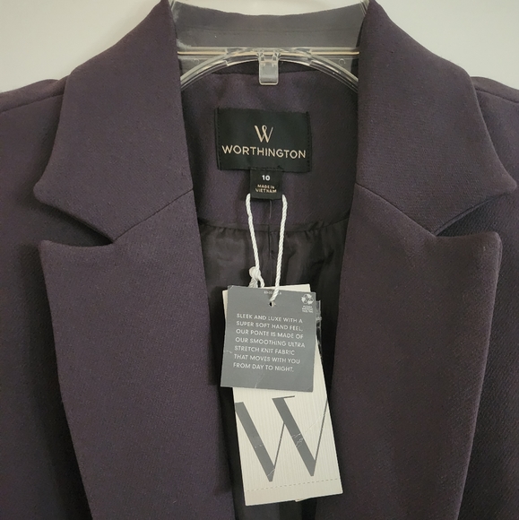 GRAY LUXE STRETCH BLAZER SZ 10 NWT COLOR CARBON - Picture 5 of 6